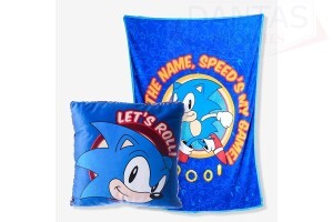 Kit Almofada e Manta Sonic - Zona Criativa