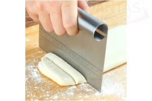 Espátula Raspador Retangular de Inox Cortador de Massas