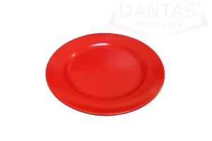 PRATO RASO REDONDO MELANINA  20CM DE DIAMÊTRO