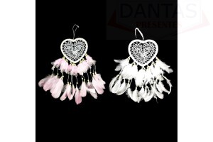 Filtro dos Sonhos Apanhador de Sonhos Coração 38,5cm