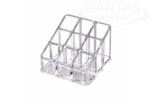 Porta Maquiagem Acrílico quadrado 9 divisorias