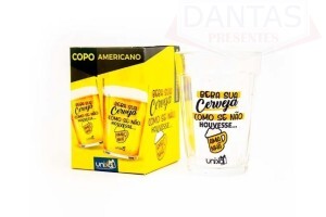 COPO AMERICANO BEBA SUA CERVEJA COMO SE NÃO HOUVESSE AMANHÃ 190ML
