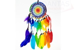 Filtro dos Sonhos Apanhador de Sonhos Colorido 44,5cm