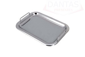 Bandeija Retangular com Alça 22x23,5cm - Uny gift