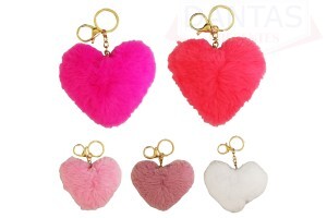 Chaveiro Pelucia Coração 12cm - Dantas